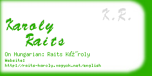 karoly raits business card